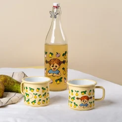 Muurla Kopper & Krus<Pippi emaljekrus frugter, gul yellow