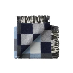 Hot Silkeborg Uldspinderi Plain Beat plaid, 01225 muted blues