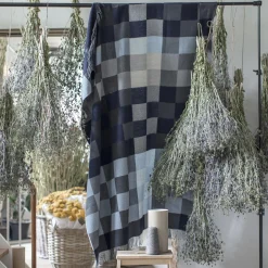 Hot Silkeborg Uldspinderi Plain Beat plaid, 01225 muted blues