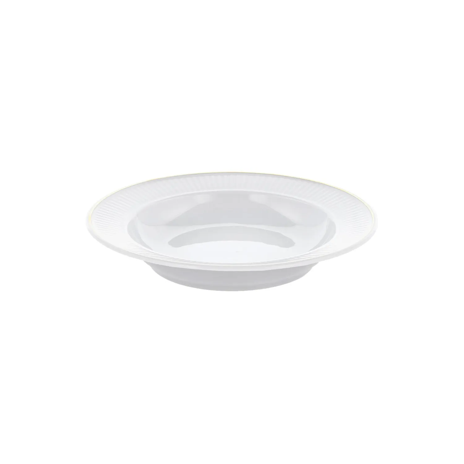 Pillivuyt Tallerkener<Plissé dyb tallerken Ø 22 cm, hvid/guld