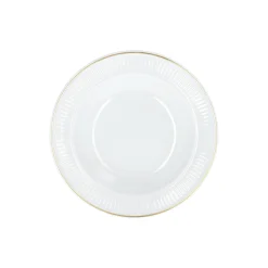 Pillivuyt Tallerkener<Plissé dyb tallerken Ø 22 cm, hvid/guld