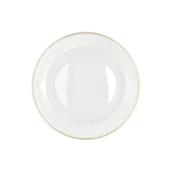Pillivuyt Tallerkener<Plissé flad tallerken Ø 28 cm, hvid/guld