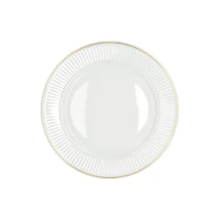 Pillivuyt Tallerkener<Plissé tallerken Ø 22 cm, hvid/guld