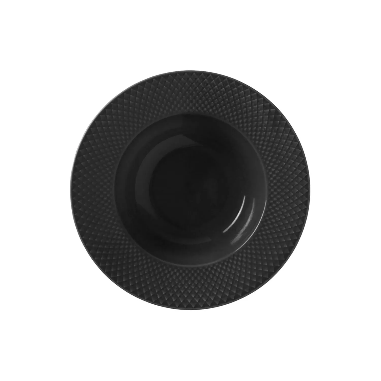 Sale Lyngby Porcelæn Rhombe Earth Dyb tallerken Ø 24.5 cm, slate