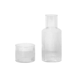 Ferm Living Kander & Karafler<Ripple Carafe Set Small clear