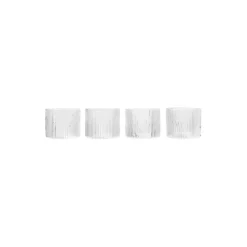 Ferm Living Glas<Ripple Low Glasses 4 pcs clear