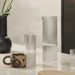 Ferm Living Ripple Vandkaraffel, clear