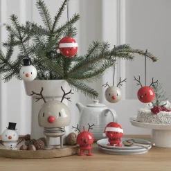 New Hoptimist Santa Ornament 2 pcs, red