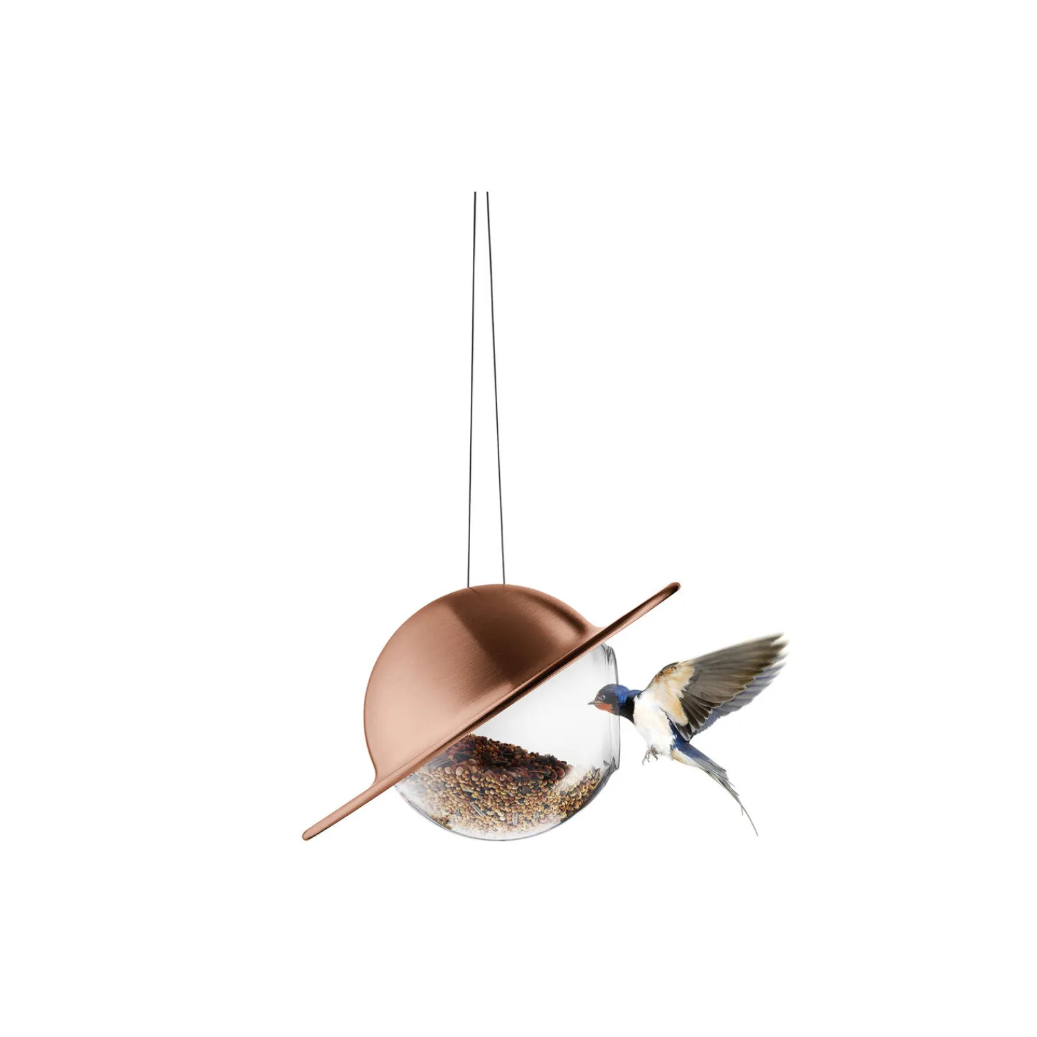 Eva Solo Saturn Fuglefoderkugle, kobber copper