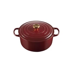 Best Le Creuset Signature rund gryde Ø 28 cm, garnet