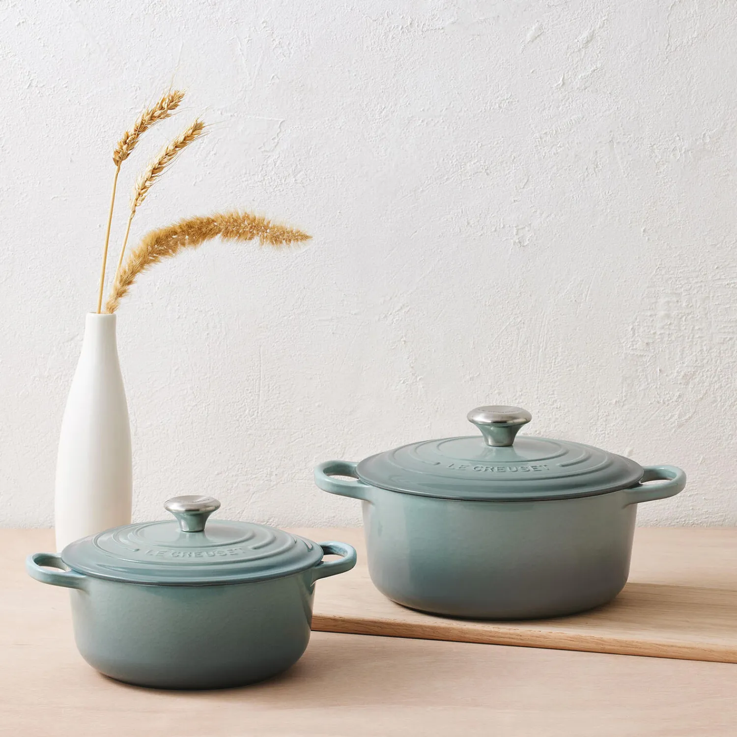 Le Creuset Gryder & Pander<Signature rund gryde Ø 24 cm, sea salt