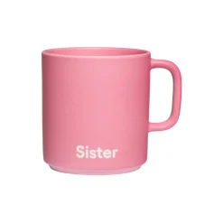 Design Letters Kopper & Krus<SISTER favourite kop med hank VIP pink