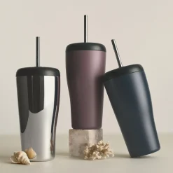 Georg Jensen To Go<Sky Rejsekrus Med Sugerør blå