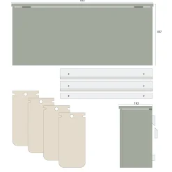 Clearance DesignLife SORTED Standard Wide affaldssortering, reed green