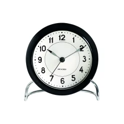 Arne Jacobsen Clocks Station bordur, sort hvid/sort, hvid/sort, hvid/sort
