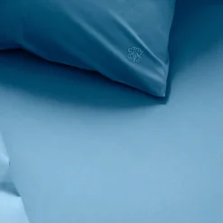 Georg Jensen Damask Sengetøj<SUPIMA PERCALE fladt lagen, bright blue