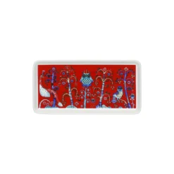 Best Iittala Taika aflang tallerken, rød r&oslash;d