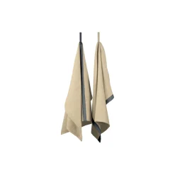 Clearance EKTA Living Tea towel herringbone twill 2 stk., taupe/blue taupe blue