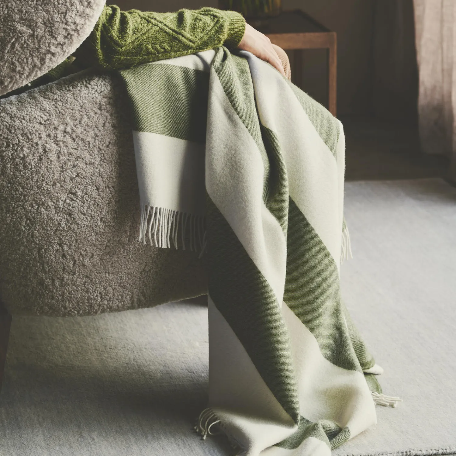 Hot Silkeborg Uldspinderi The Sweater plaid, 07802 green
