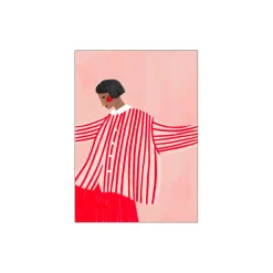Clearance Poster & Frame The Woman With the Red Stripes