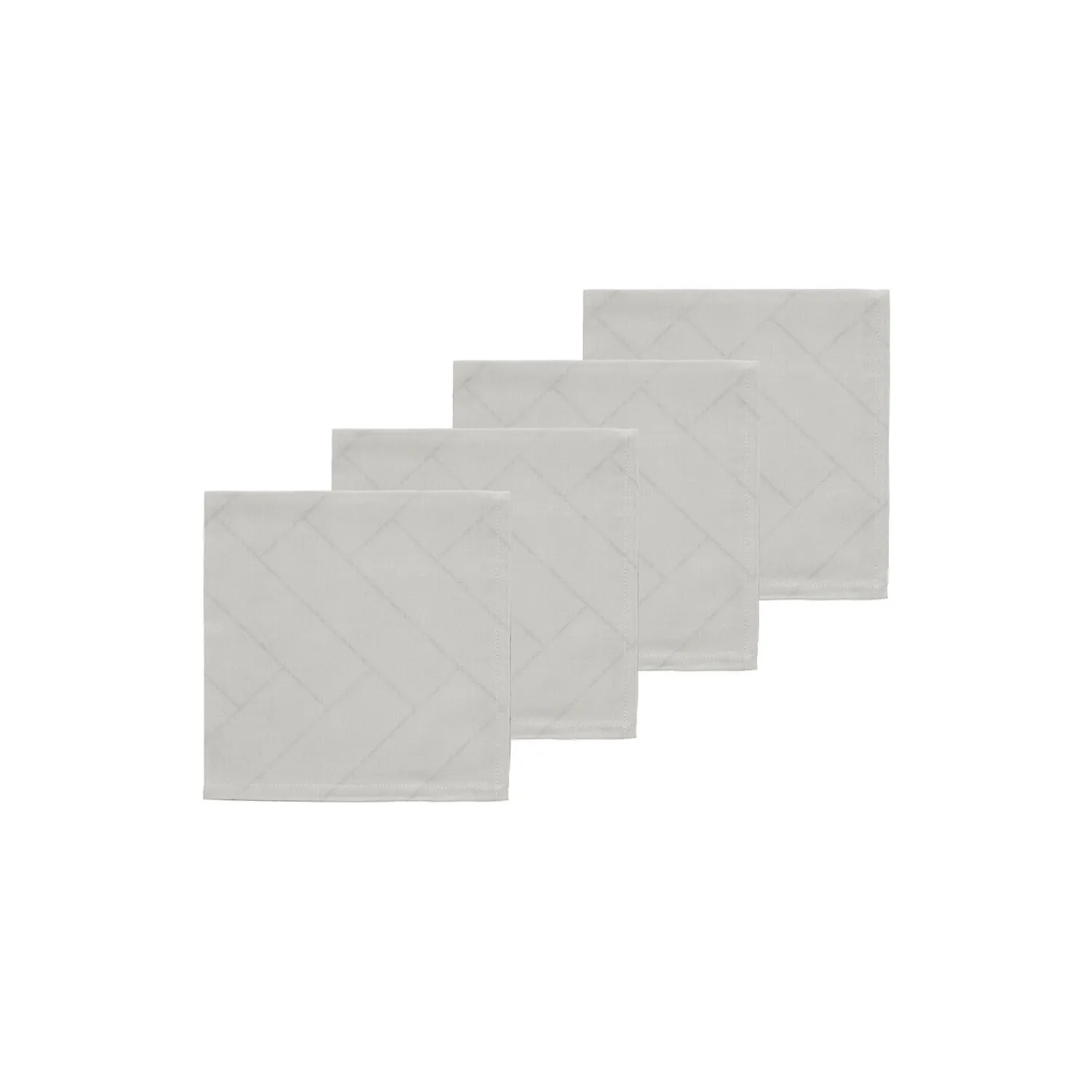 Södahl Bordtekstiler<Tiles stofservietter, light grey