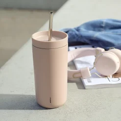 Stelton To Go<To Go Sip termokop med sugerør, heather heather, heather