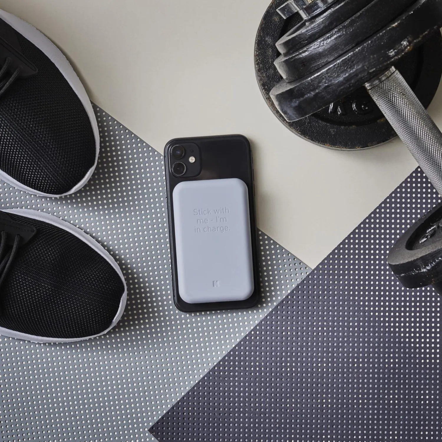 Kreafunk Opladere<toCHARGE Qi trådløs powerbank moon grey
