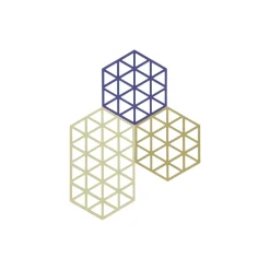 Zone Denmark Diverse<Triangles bordskåner, khaki/warm sand/indigo