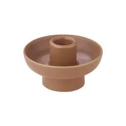 Blomus Lysestager<VELA Rund Lysestage S, amber brown