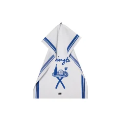 Discount Lexington Viskestykke i økologisk bomuldstwill med print, white/blue