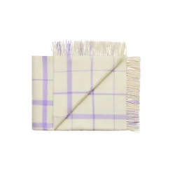 Silkeborg Uldspinderi Plaider<Warp and Weft plaid, 02106 vibrant - raw white/lilac 02106 vibrant raw white/lilac