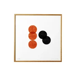 Clearance MOTARASU WOOD WORKS 4 black & red print